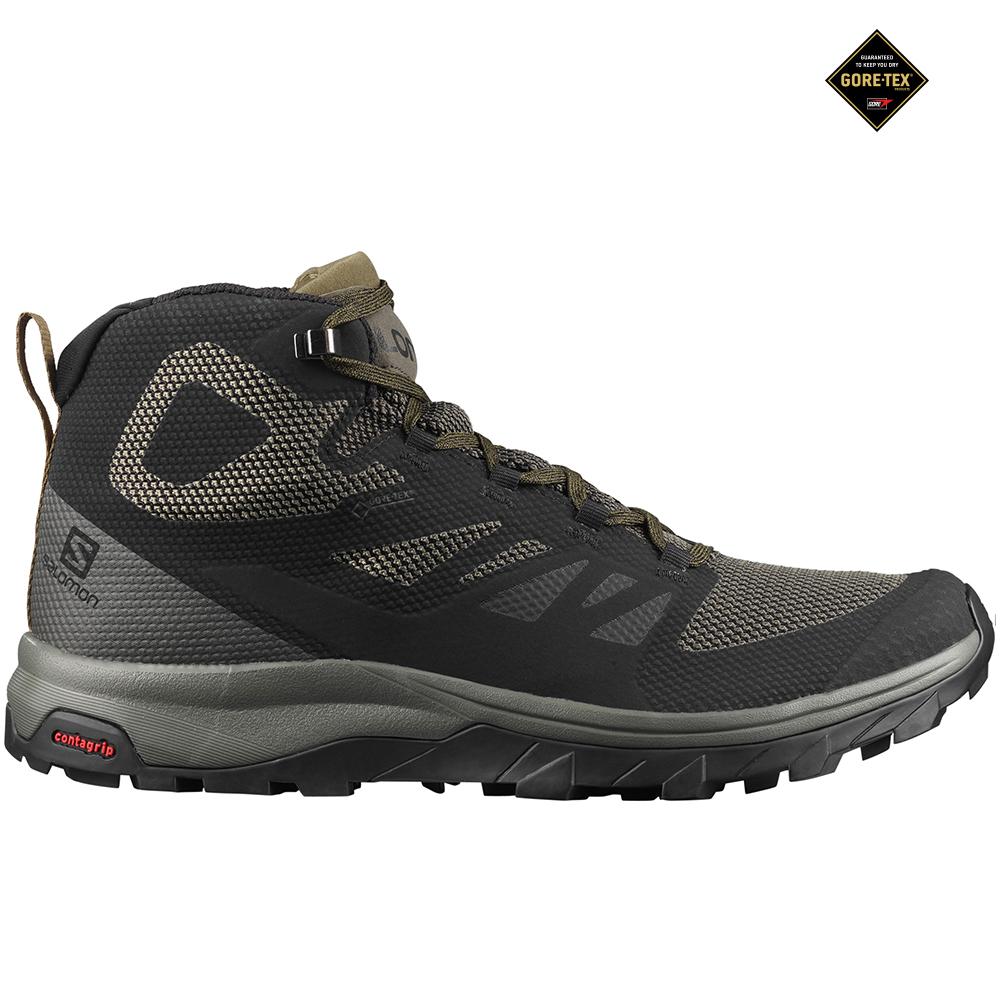 Salomon Løbesko Herre Sort - OUTLINE MID GORE-TEX (ARVBP-7689)